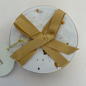 Gold Trim Speckled Top Stoneware Coasters NWT